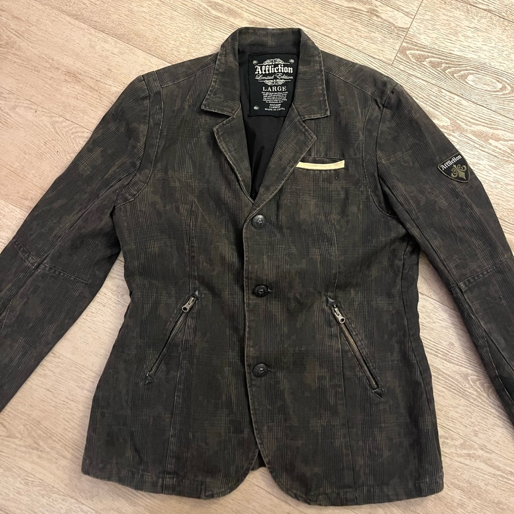 Affliction Grey thick coat
